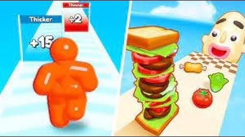 Sandwich Runner Vs Tall Man Run Speedrun All Levels Gameplay 4K