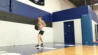 Medicine Ball Throw - lateral shuffle alternating diagonal rotational toss