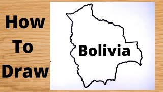 How to Draw Bolivia Map step by step