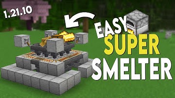 Mini Super Smelter Minecraft Java 1.21.10 | Fast & Compact Auto Smelter!