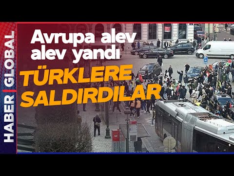 Avrupa'da Türklere Küstah Saldırı! Konvoylarla Geldiler...