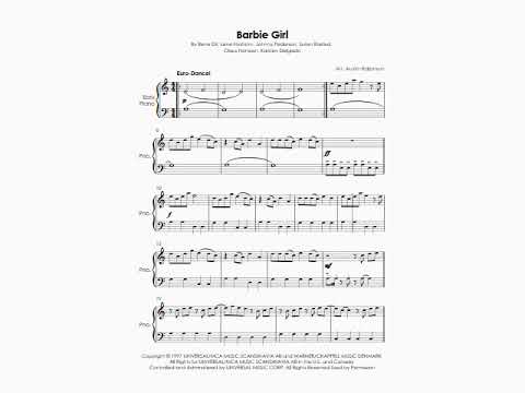 Barbie Girl - easy piano - Aqua