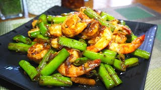 HOW TO COOK PERFECT STIR FRY SHRIMP AND GREEN BEANS | EASY & QUICK RECIPE | FOODNATICS