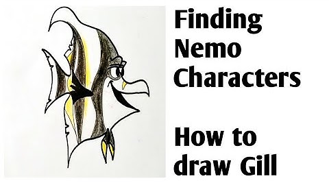 How to draw Gill|Finding Nemo Characters #easydrawing #stepbystepdrawing #begginersdrawing
