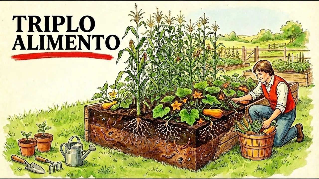 Cultiva 3 cultivos a la vez: el sistema de siembra en asociación