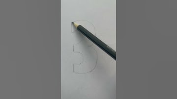 How To Draw Numbers In 3D Step By Step | Easy | Shading | #shorts #art #draw #drawing #sketch