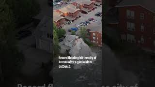 Moment house collapses into river in Alaska
