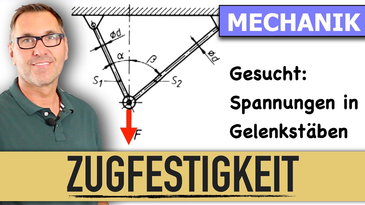 Zugfestigkeit bei verbundenen Gelenkstäben überprüfen Spannungen