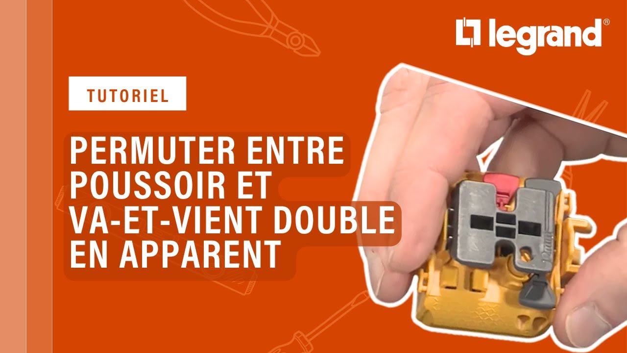 Comment permuter entre poussoir et va-et-vient sur les commandes doubles en apparent ?
