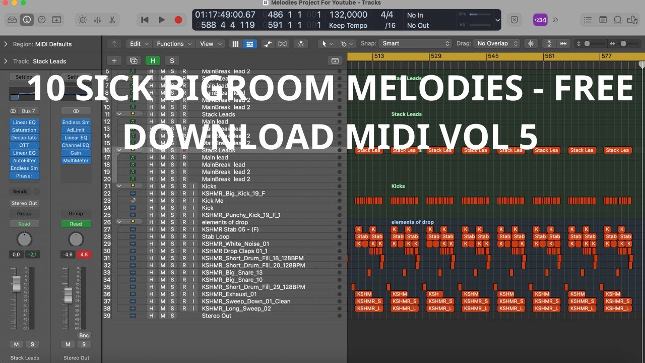 🔥10 SICK BIGROOM MELODIES - FREE DOWNLOAD MIDI VOL 5🔥