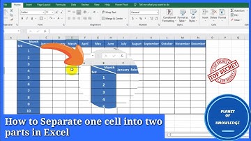 How to Separate one cell into two parts in Excel Urdu & Hindi by Ali hamza @Ali-Hamza-Dev