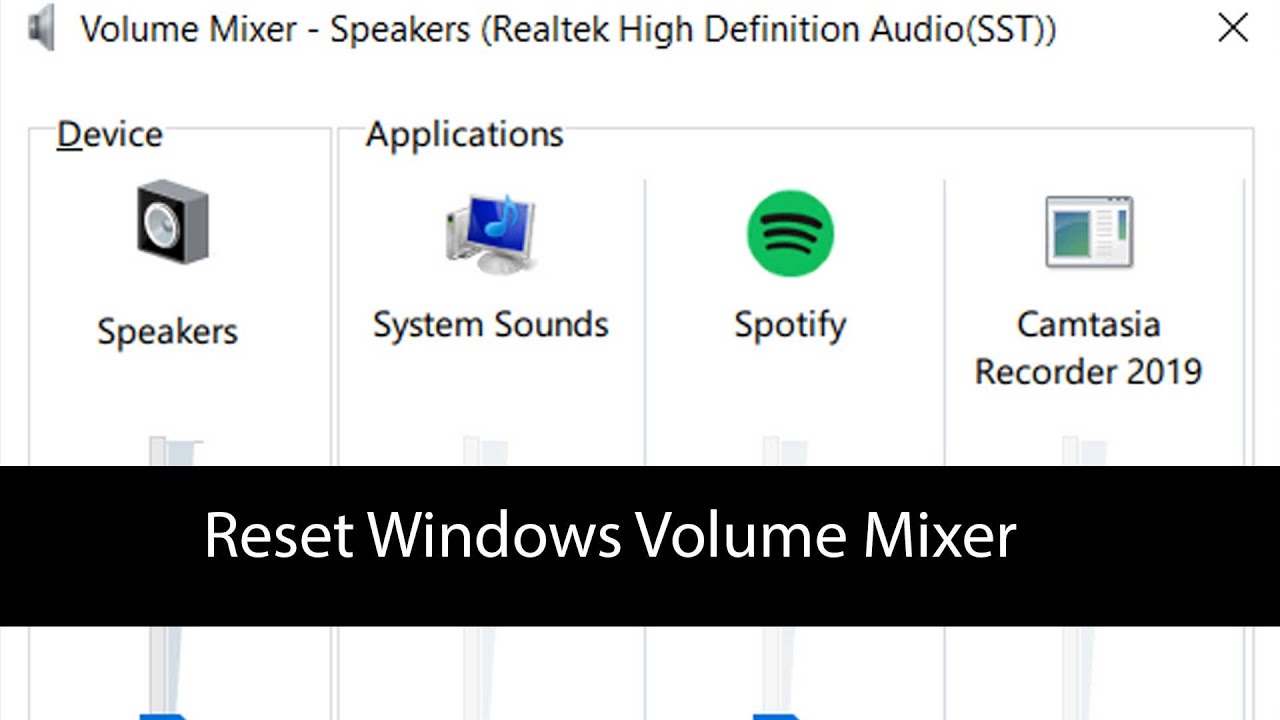 nyheder Spectacle fællesskab Reset Windows Volume Mixer - YouTube