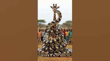 "Giant Python vs Giraffe | Deadly Snake Attack in the Wild" #animalattack #snake #lion #treepython