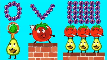 Draw to Smash: Tomato Smasher Master Funny Puzzle Game Asmr - Levels 1/100
