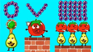 Draw to Smash: Tomato Smasher Master Funny Puzzle Game Asmr - Levels 1/100