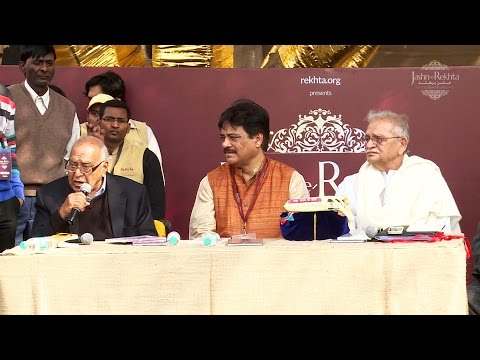 Jashn-e-Rekhta 2016: Tera Bayaan Ghalib by Salim Arif - Book released by Gulzar & Gopi Chand Narang