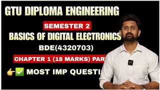 BASICS OF DIGITAL ELECTRONICS (4320703) | CHAPTER 1 | GTU DIPLOMA ENGINEERING SEM 2 | IMP QUE PART 1