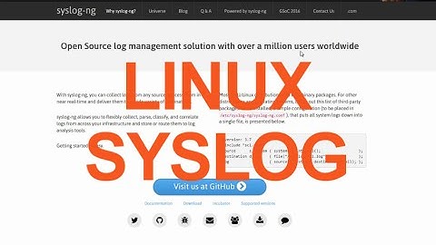 Installing Syslog For Linux Web Server