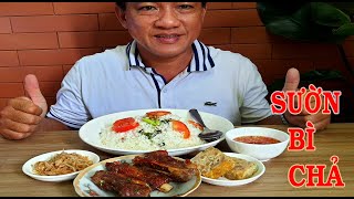 Vie Eating Show :) Cơm tấm Sườn, Bì Chả món ăn ngon đường phố của Việt Nam ( nước uống sữa đậu nành)