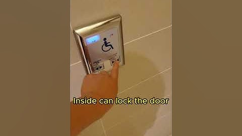 Toilet automatic sliding door for disabled person, voice prompt, inside can lock the door.