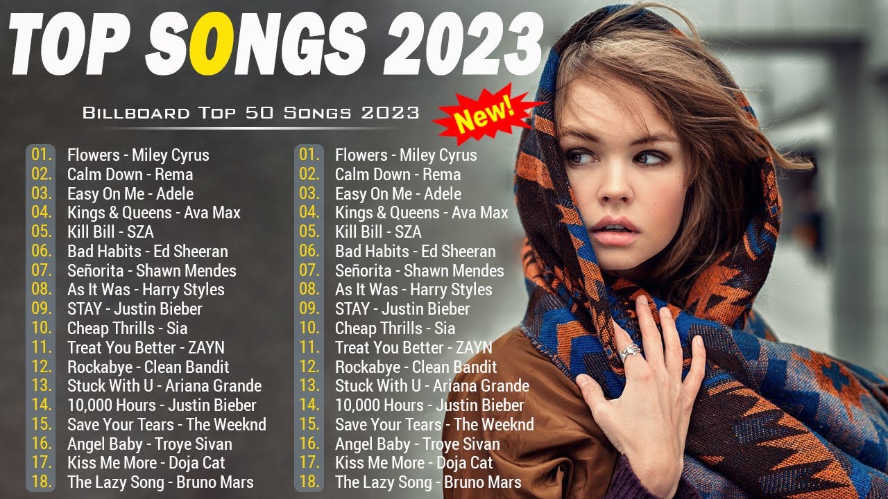 Miley Cyrus, Maroon 5, Justin Bieber, Harry Styles, Adele - Best Songs Playlist on Spotify 2023
