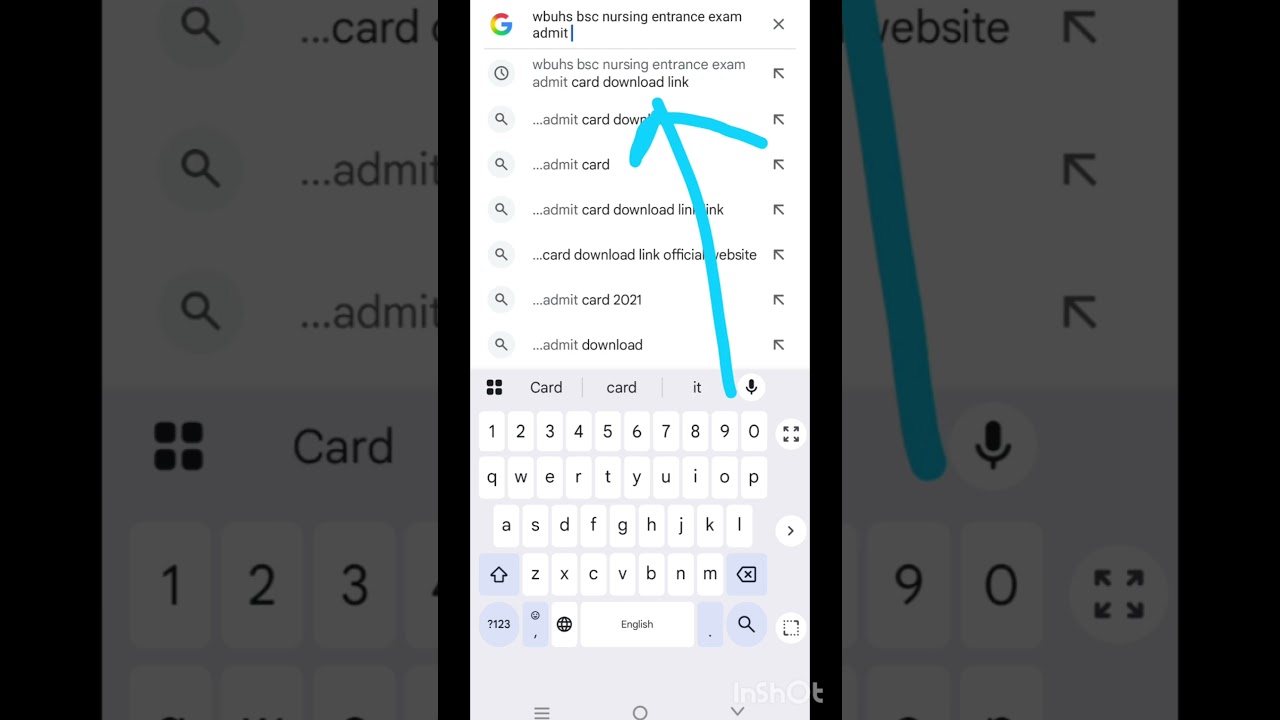 bsc nursing admit Card download