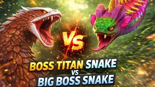 Boss Titan Snake vs Big Boss Snake: The Ultimate Battle! || Snake clash 