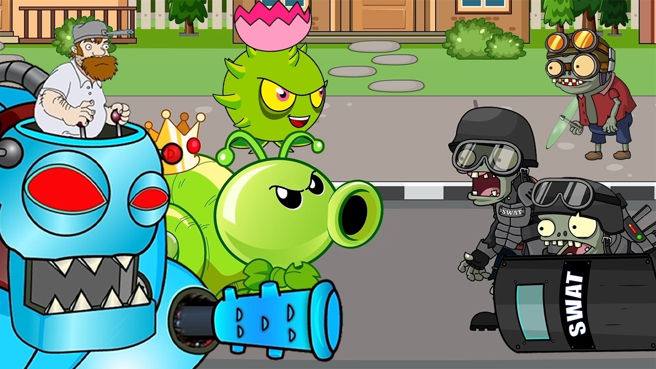 Plants vs Zombies : Dr Zomboss vs Crazy Dave Battle Funny Momments