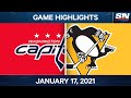 NHL Game Highlights | Capitals vs. Penguins - Jan. 17, 2021