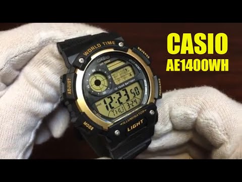 AE1400WH-1AV, Illuminator Black Digital Watch