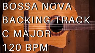 Video thumbnail of "Bossa Nova Guitar Backing Track | C Major (120 bpm)"