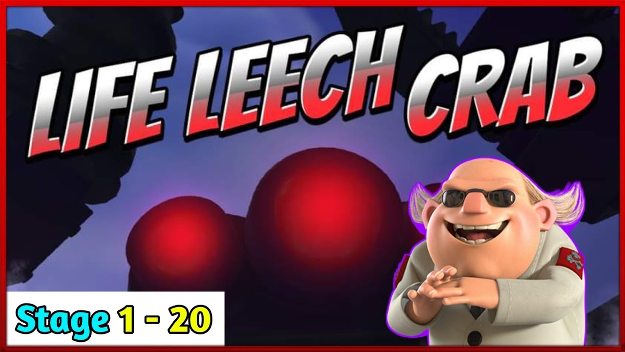 Life Leech Mega Crab [2025] Stage 1-20 on Low Level Account | Boom Beach