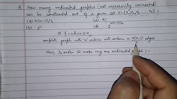 GATE CSE 2001 solution | Graph Theory