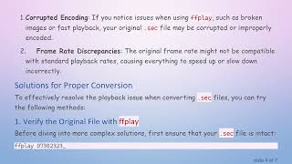 How to Solve Fast Playback Issues When Converting .sec Files with ffmpeg