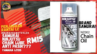 SPRAY RANTAI MOTOR TERBAIK RM15 ANTI PASIR SAMURAI NINJUTSU CHAIN LUBE | ManaCha MotoVlog