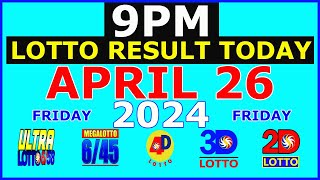 Lotto Result Today 9pm April 26 2024 (PCSO)