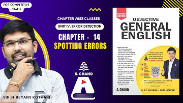 Spotting Errors | Objective General English | S Chand Academy