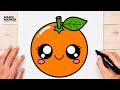 How to Draw a Cute Kawaii Orange ????✨ | Easy Cute Digital Illustration