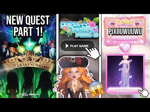⚠️😱DRESS TO IMPRESS QUEST SPLIT INTO 2 PARTS WITH NEW CODES AND REWARDS!!