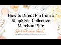 How to Direct Pin from SSC Merchant Site