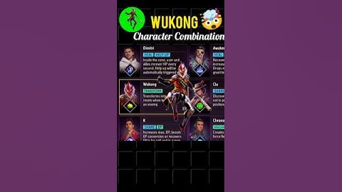 Wukong Character Combination In Free Fire🔥 || Wukong Character Combination🤯 || #shorts #combination