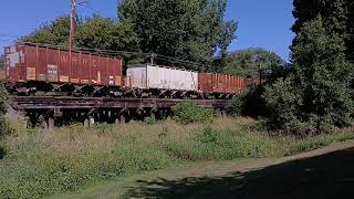 8/3/26 nb fa-1 lsrc 6435 6437 with 15 empty stone hoppers Bridgeport 