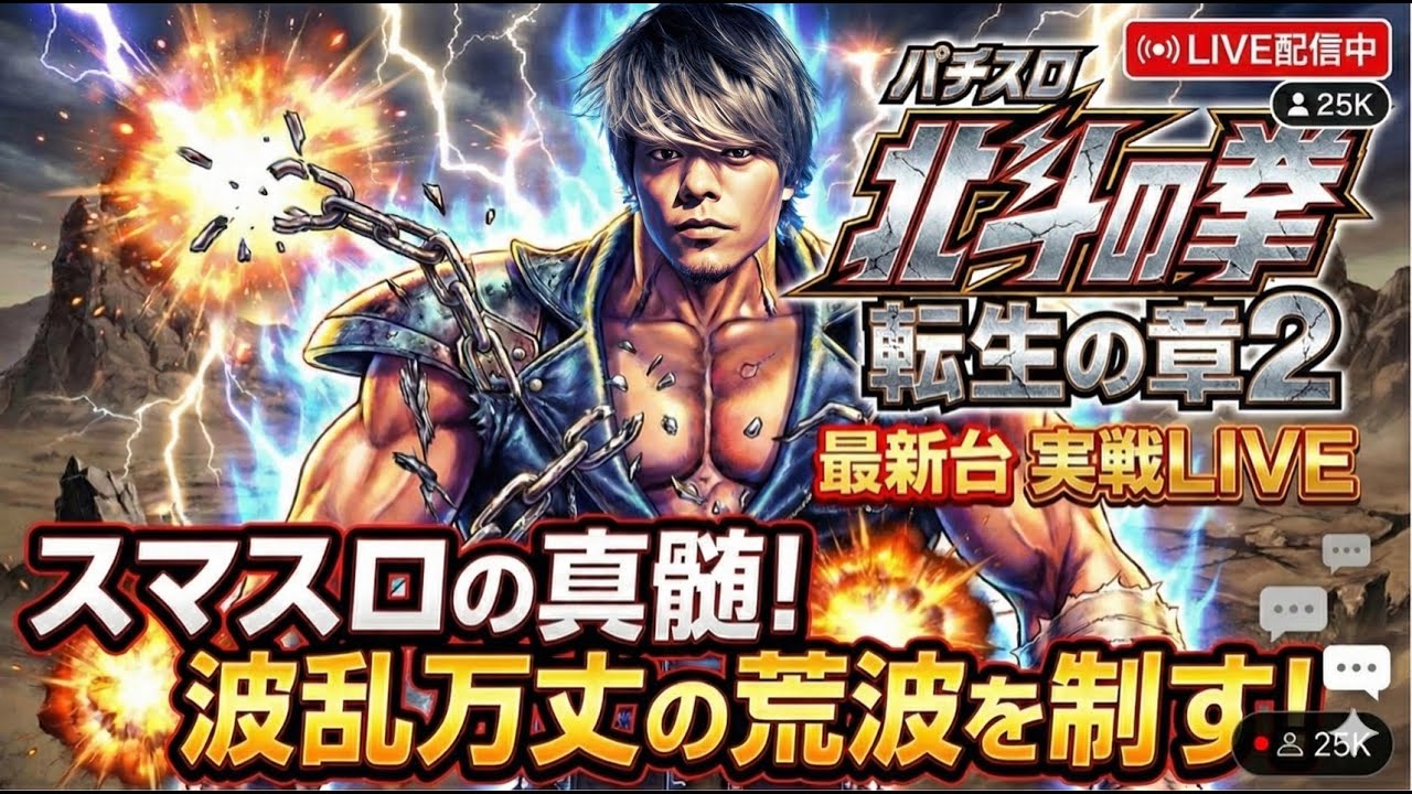 チャプター付きアーカイブ】最新台のスマスロ北斗の拳転生の章2を最速