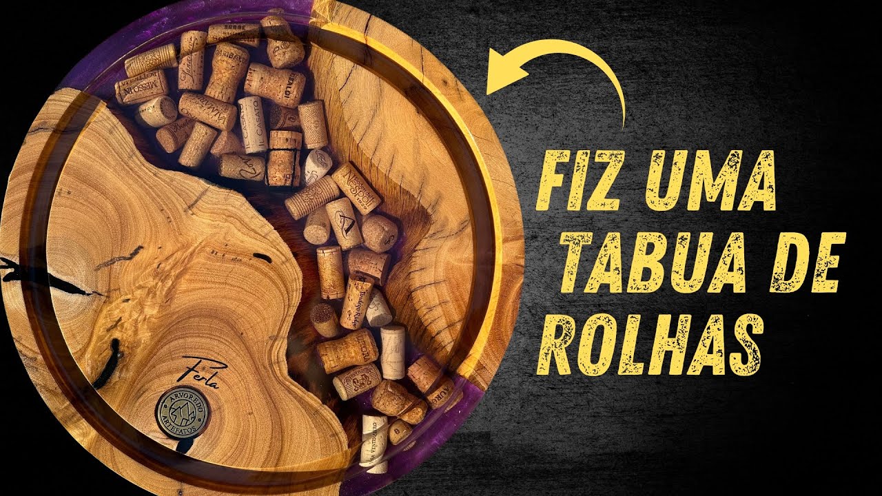 Tábua de Rolhas com Madeira Nobre e Resina | Técnicas Profissionais Passo a Passo