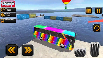 Crazy Speed bus stunts on mega ramp impossible tracks 2019 by wow kidz gameplay