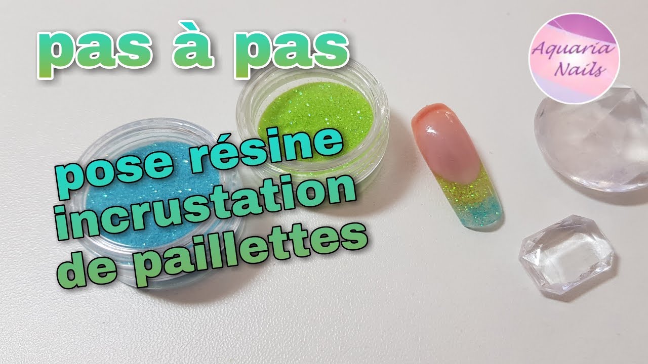 Pas à pas Pose résine avec incrustation de paillettes