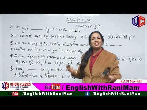 Phrasal verbs | Exercise -4 | English Grammar in Hindi By Rani Mam For SSC CGL | Bank PO | UPSC