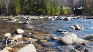 1 Hour of Charming rivers and waterfalls with chill music - 4K