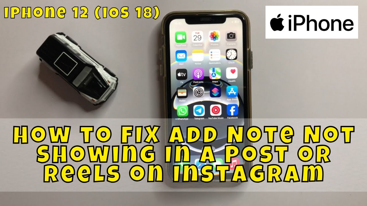 How to FIX Add Note Not Showing In A Post or Reels on Instagram iPhone 12