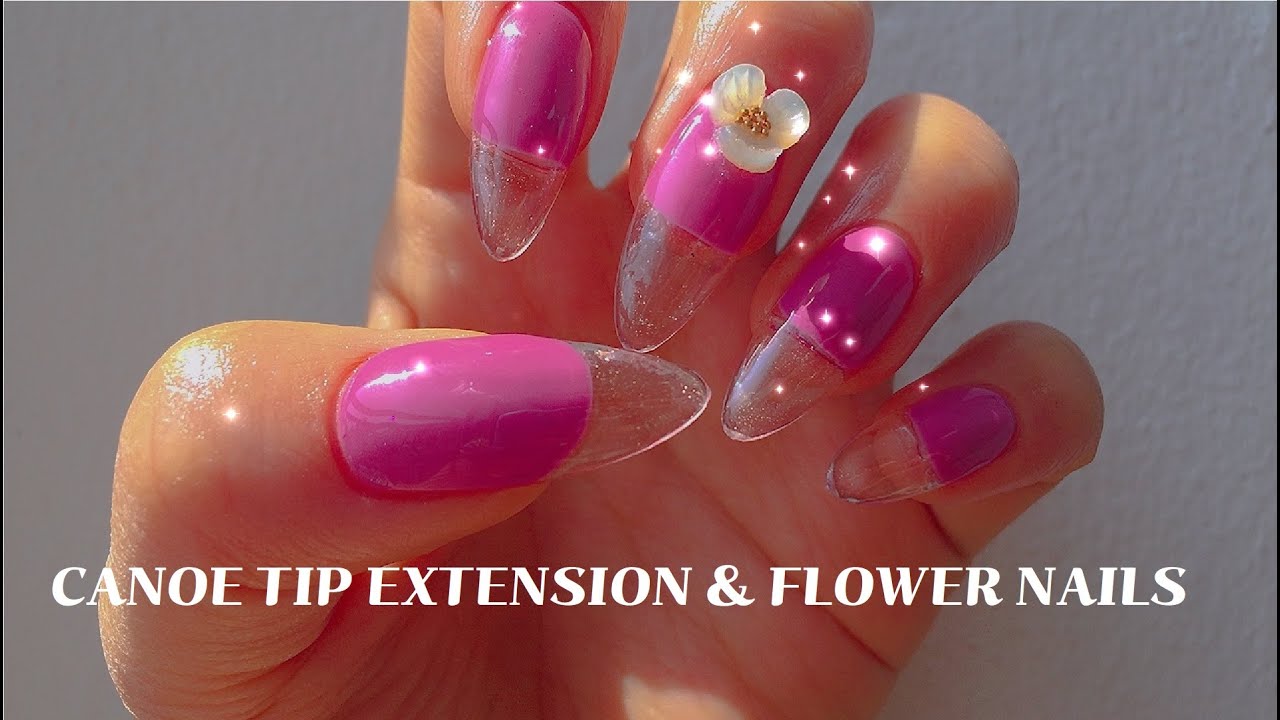 셀프네일 / 산뜻한 봄네일 준비해요★ 카누팁 연장 & 파츠 네일아트 Spring nail art & CANOE TIP nail